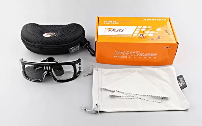 Juego de gafas protectoras de baloncesto con paño, funda y estuche